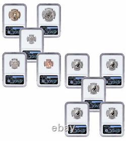 10 Coin 2018 S US Silver Reverse Proof Set NGC PF70 FDI Mercanti Signed SKU55040