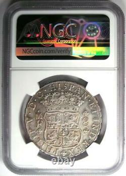 1744-MO Mexico Pillar Dollar 8 Reales Coin (8R) Certified NGC AU Details