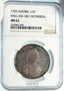 1765 AUSTRIA Maria Theresia Antique Silver 1/2 Thaler Austrian Coin NGC i83709