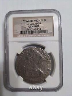 1783 MO FF 8 Reales Mexico Silver Coin 8R NGC Genuine El Cazador Shipwreck