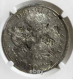 1787 Lima Peru 8 Reales Silver Coin With Chinese Chopmark Ngc