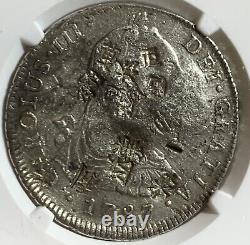 1787 Lima Peru 8 Reales Silver Coin With Chinese Chopmark Ngc