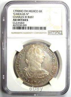 1790-MO FM Mexico Charles III 8 Reales Coin 8R Certified NGC AU Details