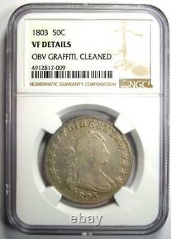 1803 Draped Bust Half Dollar 50C Coin Certified NGC VF Details