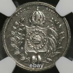 1835 NGC AU Det Brazil 100 Reis Less Than 7700 Silver Coins Minted (21082203C)