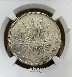 1856 Go Pf Mexico 4 Reales Silver Coin Ngc Au