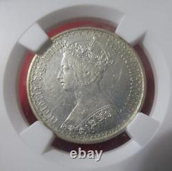 1874 Great Britain GOTHIC SILVER 2 SHILLINGS/FLORIN NGC AU DETAILS #MF-T004