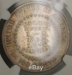1878 Goloid Metric Silver Dollar $1 US Pattern Coin Judd 1563 NGC Proof Det. WW