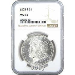 1878 S Morgan Dollar MS 63 NGC Silver $1 Uncirculated Coin SKUI15839