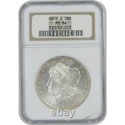 1878 S Morgan Dollar MS 64 NGC Silver $1 Uncirculated Coin SKUI16537