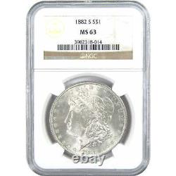 1882 S Morgan Dollar MS 63 NGC Silver $1 Uncirculated Coin SKUI15723