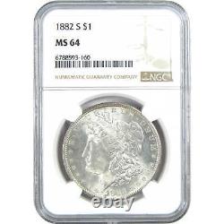 1882 S Morgan Dollar MS 64 NGC Silver $1 Uncirculated Coin SKUI15744