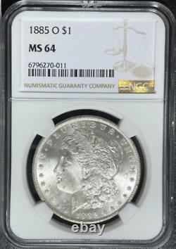 1885-o Morgan Silver Dollar Ngc Ms 64 Beautiful Coin Ref#70-011