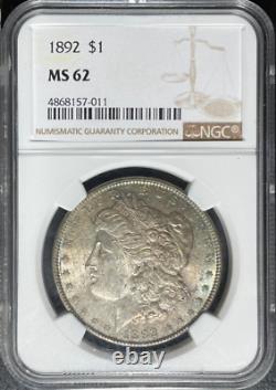 1892 Morgan Silver Dollarngc Ms 62nice Coin Ref#57-011