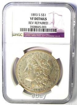 1893-S Morgan Silver Dollar $1 Coin Certified NGC VF Detail Rare Key Date