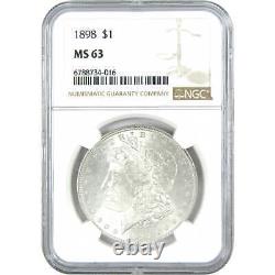 1898 Morgan Dollar MS 63 NGC Silver $1 Uncirculated Coin SKUI16450