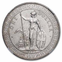 1907-B Great Britain Silver Trade Dollar MS-61 NGC SKU#271303