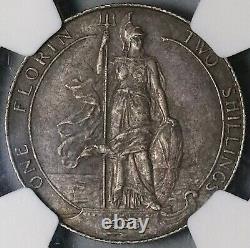 1908 NGC XF 45 Florin Edward VII Great Britain 2 Shillings Coin (23021102C)