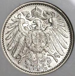 1909-E NGC AU 58 Germany 1 Mark Muldenhutten Silver Rare Coin POP 3/1 22092201C