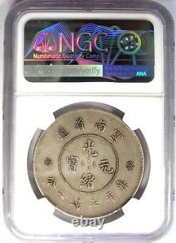 1911 China Yunnan Dragon Silver Dollar $1 Coin LM-421 Certified NGC AU Detail