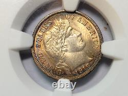 1916 Barber Dime Ngc Ms64 Choice Peripheral Toning Pq Coin