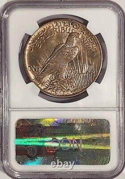 1921 High Relief Silver Peace Dollar NGC MS 63 Toned Key Date $1 US Silver Coin