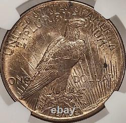 1921 High Relief Silver Peace Dollar NGC MS 63 Toned Key Date $1 US Silver Coin