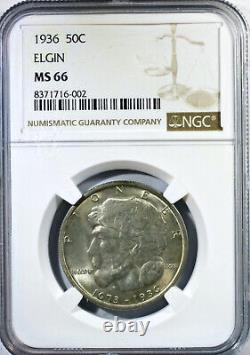 1936 Elgin Silver Half Dollar Commemorative NGC MS-66 Mint State 66