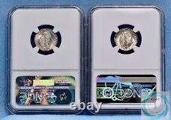 1944-D Mercury Dime NGC MS67 FB Two Coins