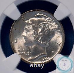 1944-D Mercury Dime NGC MS67 FB Two Coins