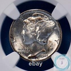 1944-D Mercury Dime NGC MS67 FB Two Coins