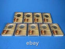 1955 to 1963 P, 9-Coin Set Franklin Half Dollars NGC Pf 68 WTP Holders