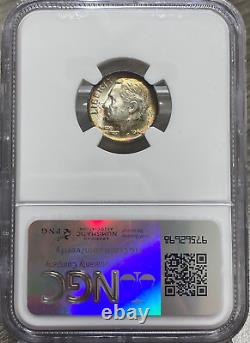 1964 Roosevelt Dime NGC MS67+ Star Rainbow Toned Superb Coin