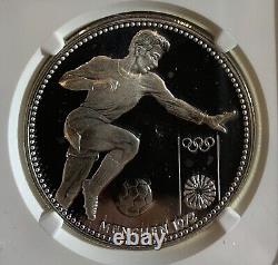 1972 Paraguay 150 G Silver Coin Ngc Pf67 Ulca, Soccer Munich Olympics