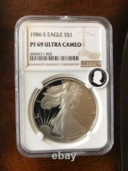 1986-2016 Silver Eagles All 30 Coins Are Ngc Pf69 Ultra Cameo Free Shipping