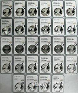 1986 2016 W Ngc Proof 69 Uc American Silver Eagles 28 Coin Set Please Read