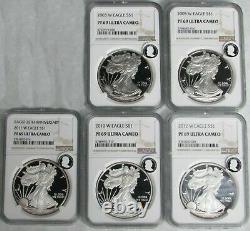 1986 2016 W Ngc Proof 69 Uc American Silver Eagles 28 Coin Set Please Read