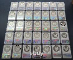 1986 2021 American Silver Eagle Proof Coin Set NGC PF69 Ultra Cameo 35 Coins
