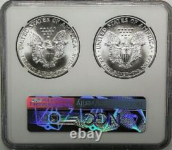 1986 (S) & 1987 (S) $1 Silver Eagle Struck at SF 2 Coin Set NGC MS69 Mercanti