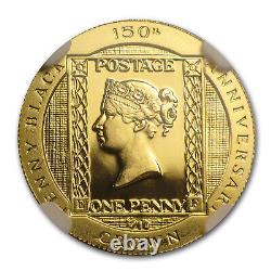 1990 Isle of Man 1/10 Crown Proof Gold Penny Black PF-70 NGC SKU #84647