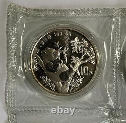 1995 China Beijing International Coins Expo 10 Yuan 1oz Ag. 999 Panda Silver Coin