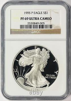 1995-P $1 Proof American Silver Eagle NGC PF69UCAM