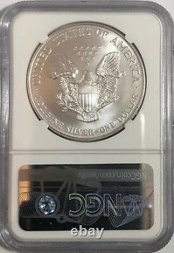 1996 Ngc Ms69 Silver Eagle Mint State 1 Oz. 999 Fine Bullion 100 Greatest Label