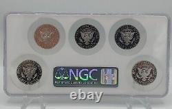 1999-2003 S Proof Silver Kennedy Half NGC Ultra Cameo Rare 5 Coin Big Slab