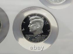 1999-2003 S Proof Silver Kennedy Half NGC Ultra Cameo Rare 5 Coin Big Slab