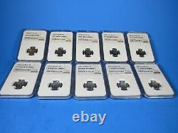 1999 to 2008 S, 10-Coins Silver Roosevelt Dimes NGC Pf 70 Ucam Beautiful Set
