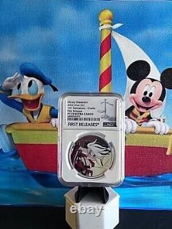 1oz. 999 SilverPF70 UC FR DisneyCRUELLA#XXX010-Very RareWhat uc/u Get! +Pouch