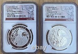 2-COIN SET 2022 Great Britain Britannia 1oz Silver Proof Reverse Proof NGC PF70
