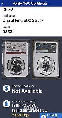 2-COIN SET 2022 Great Britain Britannia 1oz Silver Proof Reverse Proof NGC PF70