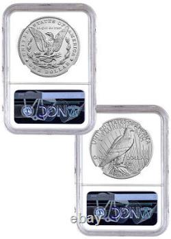 2-Coin Set 2023-(P) Morgan & Peace Silver Dollar NGC MS70 FR PRESALE